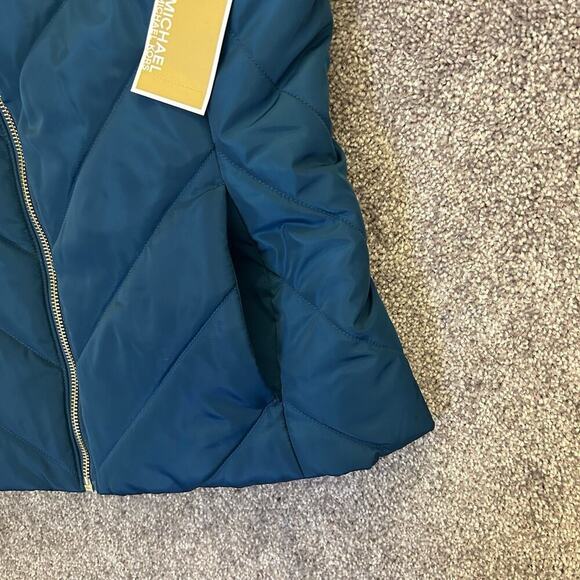 Michael Kors Women's Quilted Vest Full Zip Luxe Teal Size S - Small - NWT $125 - Picture 5 of 15